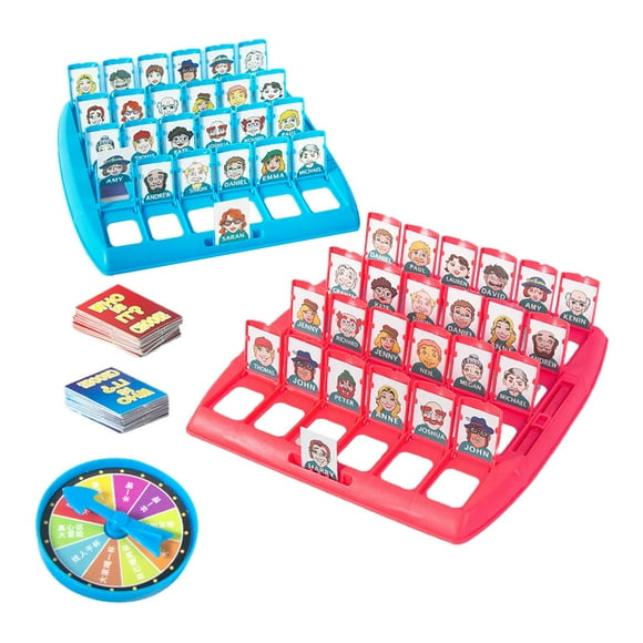 Juego de mesa "Adivina Quién", juego de razonamiento para niños, juegos de viaje, regalos de cumpleaños Tarjeta 96 con tablero