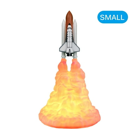 

3D Print Space Shuttle Lamp Rechargeable Night Light For Space Lovers Moon Lamp as Room Decoration