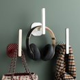 thumbnail image 1 of Wall Mounted L-shaped Hooks Self-adhesive Hanging Hat Hooks for Small Items Organization, 1 of 4
