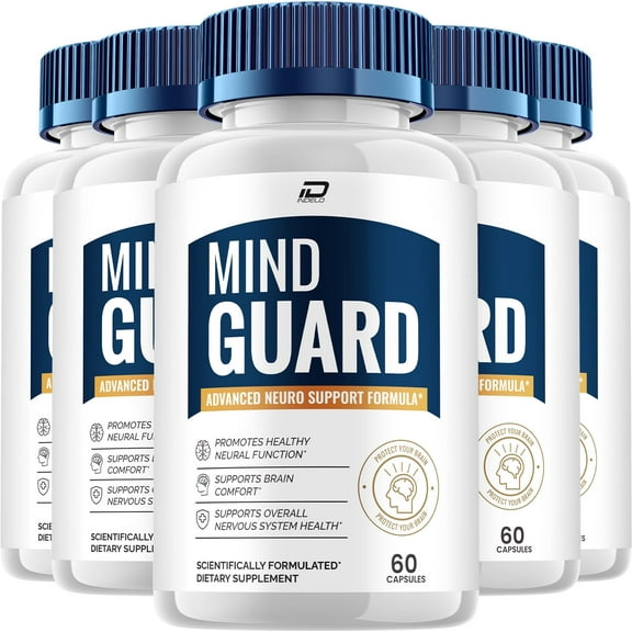 Mind Guard Supplement Capsules – MindGuard All Natural Memory Focus Pills, 5 Pack, 300 Capsules