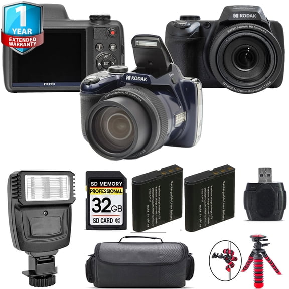 Kodak PIXPRO AZ528 Digital Camera (Black) Extra Battery 1 Yr Warranty 32GB