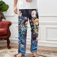 thumbnail image 4 of Demon Slayer Pajamas Pants 3D Printing Wide Leg PJ Pant Loungewear Casual Comfy Sleepwear Lounge Pants for Men WomenM, 4 of 9