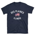 thumbnail image 1 of Des Plaines Illinois Patriot Men's Cotton T-Shirt, 1 of 1