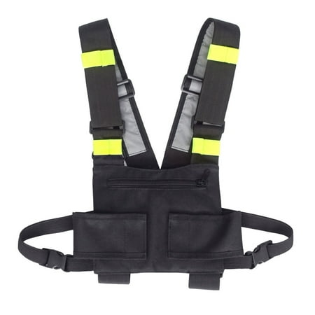 Radio Vest Chest Rig Harness Chest Front Pack Pouch Holster Vest Rig Universal Radio Harness Chest Rig for Two