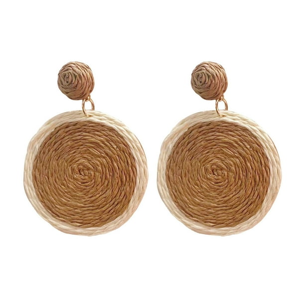 Guardurnaity 1 par de pendientes de gota trenzados, vacaciones en la playa, boda, fiesta, baile, joyería de moda, hija, regalo personalizado, café Type3 NO3 Guardurnaity AP011239-06