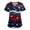 Dark Blue #173, variant on Independence Day Freedom Scrub Shirts V Neck Loose Independence Day Scrub Shirts Short Sleeve Plus Size Fourth Of July Funny Scrub Top Summer Trendy Fashion Scrubs with Pockets Sky Blue XL