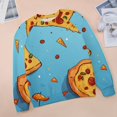 thumbnail image 6 of Fun Pizza Womens Casual Crewneck Sweatshirt Long Sleeve Tops Cute Pullover Loose Fit, 6 of 7