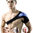 thumbnail image 3 of Shoulder Protector, 1Pcs Adjustable Compression Shoulder Brace Gym Sports Care Single Shoulder Support for Injury Prevent Sprain Soreness for Relieve Shoulders Pain (Color : Black), 3 of 7