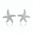 thumbnail image 2 of SilverCloseOut Tropical Starfish Earrings, Sterling Silver, Womens Studs, 0.35 in, 2 of 8