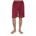 thumbnail image 1 of Mens Summer Solid Imitation Silk Pajama Sleepwear Shorts, 1 of 7