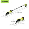 thumbnail image 2 of 2-in-1 Cordless Pole Saw, Electric Chainsaw With 5.25 ft Telescopic Pole, 6 INCH, 2*1.5Ah Lithium Battery, Quick-Change Chain Heavy-Duty Metal Construction, 2 of 9