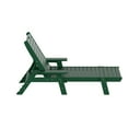 thumbnail image 3 of GARDEN Plastic Outdoor Chaise Lounge Chair with Adjustable Backrest, Dark Green, 3 of 7
