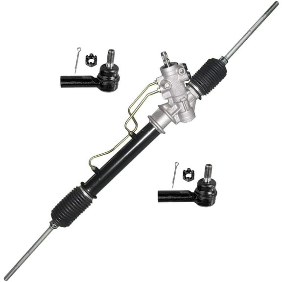 Detroit Axle - Rack & Pinion for 1993-2002 Toyota Corolla Geo Chevy Prizm, Power Steering Rack and Pinion Assembly, 2 Outer Tie Rod Ends Replacement