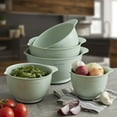 thumbnail image 3 of Kitchenaid Set of 5 Plastic Mixing Bowls in Pistachio with Rubber Bottom, 3 of 6