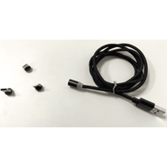 Charging Cable Phone Braided Detachable Charging Cord USB cable USB 360 Degree Rotating Cable, Black, Cable