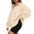 thumbnail image 4 of EFINNY Women's Casual Sweatshirts Long Sleeve Standing Collar Tops Half Zipper Pullover Shirts for Women, 4 of 7