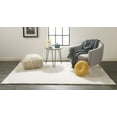 thumbnail image 2 of Feizy Luxe Velour Modern Solid, White, 2' x 3' Accent Rug Sheen Fade Resistant Casual Distressed Design Carpet for Living Dining Bed Room, 2 of 5