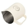 thumbnail image 4 of Pichet à Mousser le Lait, Tasse à Mousseur Capacité 450ml Acier Inoxydable Étroit avec Poignée pour Bureau Blanc, 4 of 8