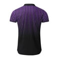 thumbnail image 5 of Sngxgn Men's Print Short Sleeve Cotton Polo T-Shirt(Purple,L), 5 of 5