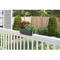 thumbnail image 2 of Suncast 24 in. Deck Rail Resin Planter - Black, 2412KR, 2 of 4