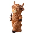 thumbnail image 3 of YYV Durable Resin Cow Tabletop Figurine Highland Cow Sculpture Shelf Mantel Decorative Accent For Home 1-Pack, 3 of 9