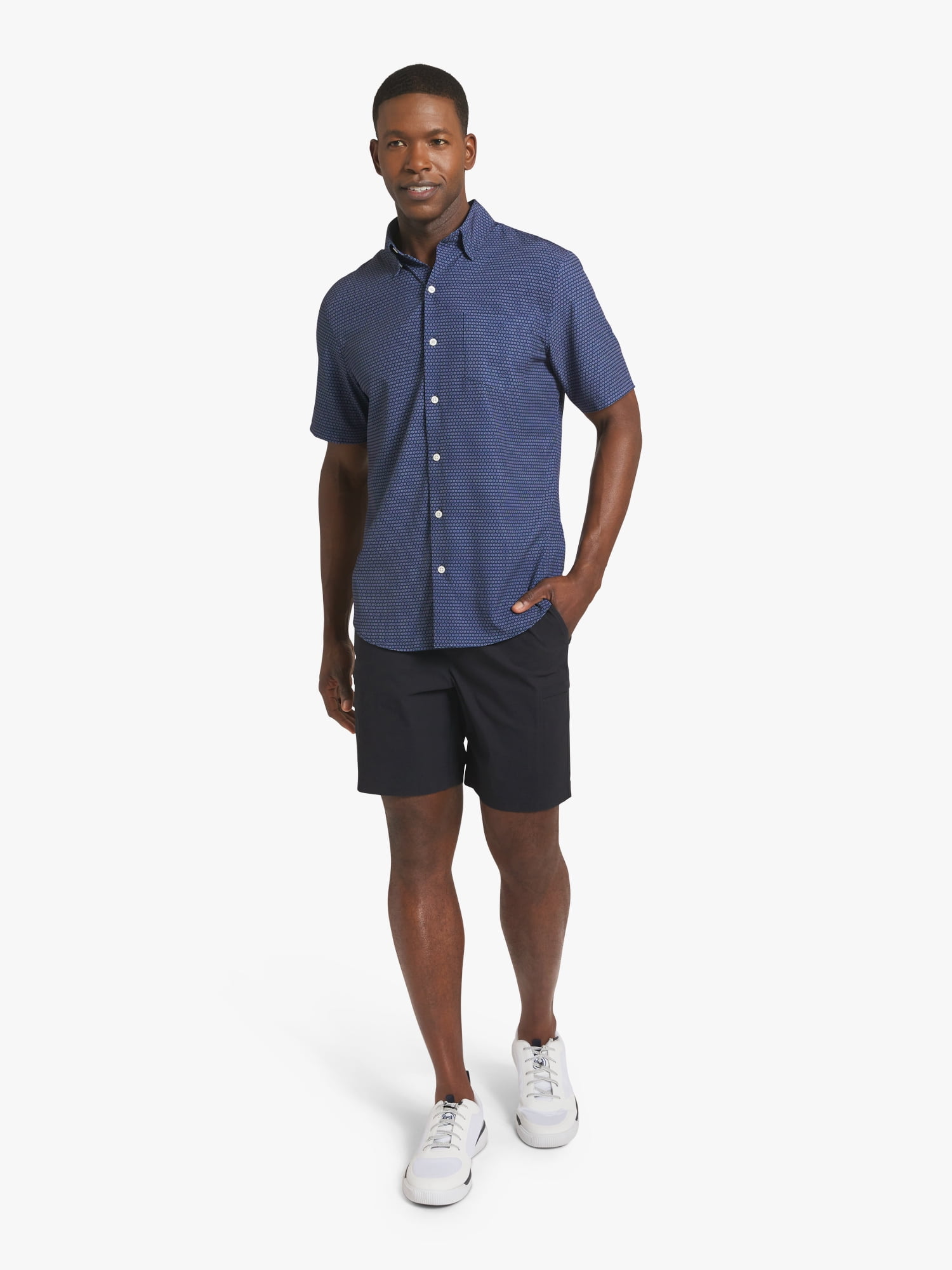 Chaps Men's & Big Men's Performance Woven Short Sleeve Shirt, Sizes S-3XL