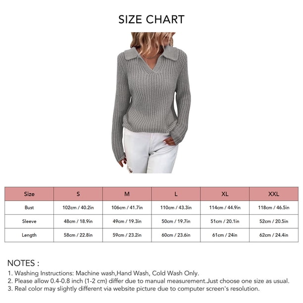 Suéter De Punto Para MujerPoliéster De Suéter De Solapa Para Mujer De Color Sólido Para Otoño Invierno ANGGREK Otros
