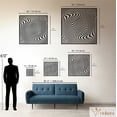 thumbnail image 3 of Violaura Optical Lines Metal Wall Art - Easy to Install Hanging Perfect for Home, Living Room Decor (60" x 60"), 3 of 8