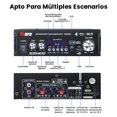 thumbnail image 4 of HZERO Amplificador de Audio, Amplificador de Potencia Bluetooth 5.0 para 2 * 300W, Amp de Audio para Auto de 2.0 Canales con Micr&oacute;fono Radio MP3/USB/SD/FM, 4 of 9