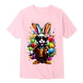 thumbnail image 4 of MUXiin Girls Easter Shirt Size 6 Bunny Short Sleeve T Shirt Top Soft Easter Day Funny Tees Summer Clothes for Girls Easter Gifts for Girls(Pink,3-4 Years), 4 of 4
