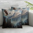 thumbnail image 3 of Orinice Eagle Mountain Trees Graphic Decorative Pillow Cover for Home Couch Living Room Bed Sofa 24x24in, 3 of 5