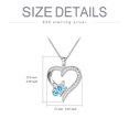 thumbnail image 4 of AOBOCO Christmas Gifts for Women, Butterfly Necklace Sterling Silver Heart Pendant with Butterfly Necklace for Women, 4 of 6