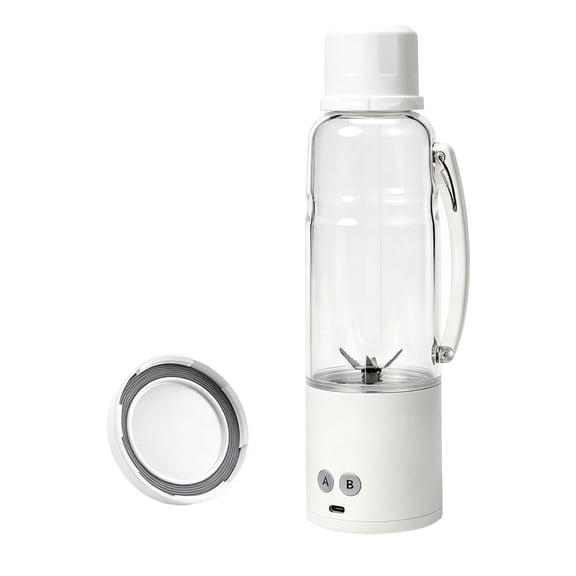 Personal Blender for Shakes and Smoothies, 370W Portable Rechargeable Blender, 24oz 6-Blade Tritan Juicer Cup with Pulse Mode for Kitchen and Office, USB-C, Self-Cleaning (White)