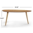thumbnail image 2 of GDF Studio Cilla Mid Century Modern Wood Tripod Coffee Table, Natural, 2 of 9