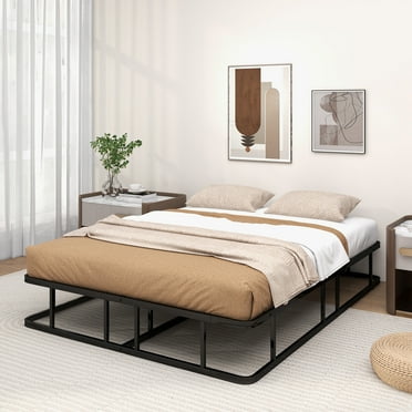 Giantex Queen Size Bed Frame, Metal Platform w/Heavy Duty Steel Slat Support, Mattress Foundation, No Box Spring Needed, Easy Assembly