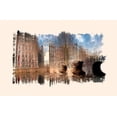 thumbnail image 2 of Bolokofsky, Ronald 24x17 Black Ornate Wood Framed with Double Matting Museum Art Print Titled - Amsterdam Reflections II, 2 of 4