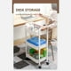thumbnail image 5 of Zmeidao - Carrito multiusos de plástico de 3 niveles con ruedas y asa, multifuncional, para oficina, sala de estar y cocina, organizador de almacenamiento móvil, 5 of 5