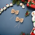 thumbnail image 3 of 15 lazos de arpillera natural prefabricados, de yute rústico, para coronas, decorativos, para manualidades, árbol de Navidad, decoración de granja., 3 of 5