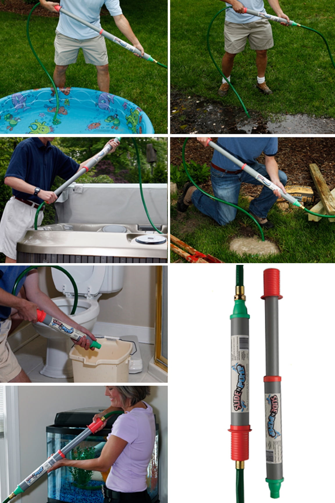 K & M of VA Slide-N-Pump Manual Liquid Transfer Pump and Siphon Starter Tool