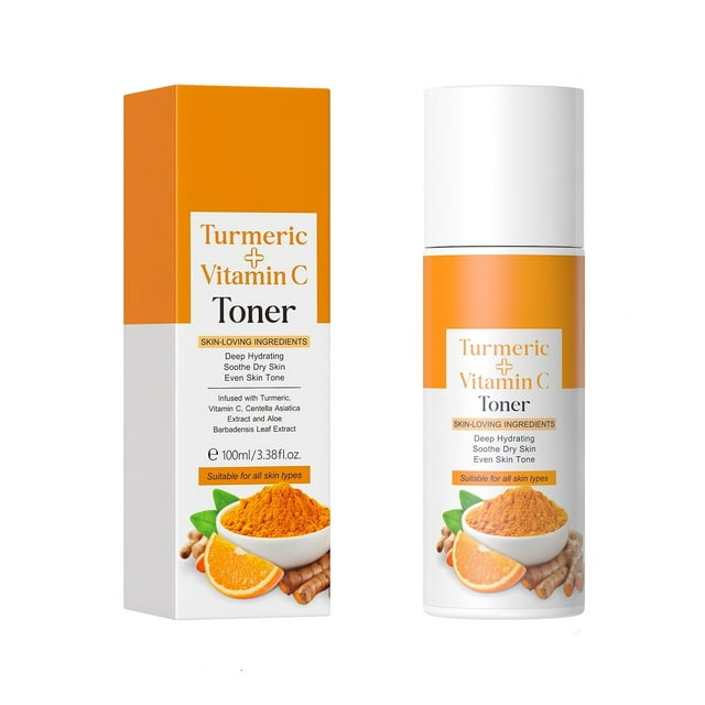 Tonique Facial à la Vitamine C Liquide Exfoliant pour le Visage Hydratant Tonique Corporel pour Hommes et Femmes Réduit les Signes de Vieillissement Ridules et Rides 100ml