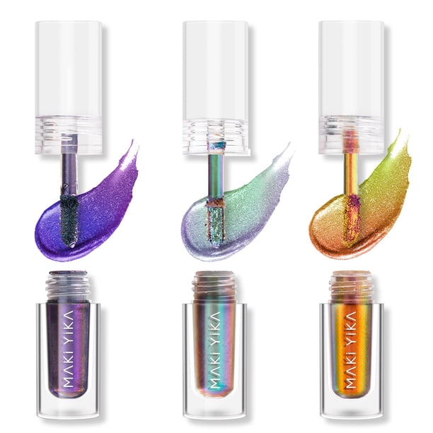 Set de sombras de ojos con purpurina MAKI YIKA, multicolor, de larga duración