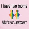 thumbnail image 2 of CafePress - I Have Two Moms, Whats Your Super Power? Body Suit - Baby Light Bodysuit, Size Newborn - 24 Months, 2 of 4