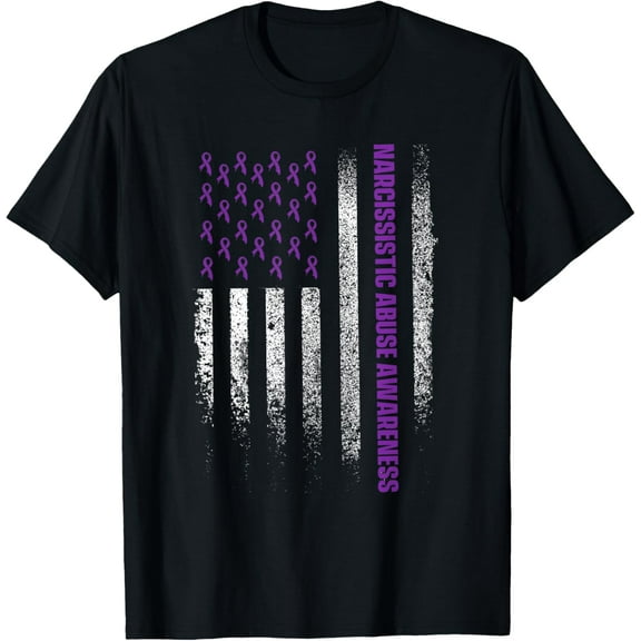 World Narcissistic Abuse Awareness US Flags Survivor T-Shirt