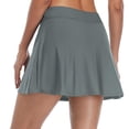 thumbnail image 4 of Women Solid Swim Skirt Build-in Brief Tummy Control Tankini Bottoms, 4 of 7
