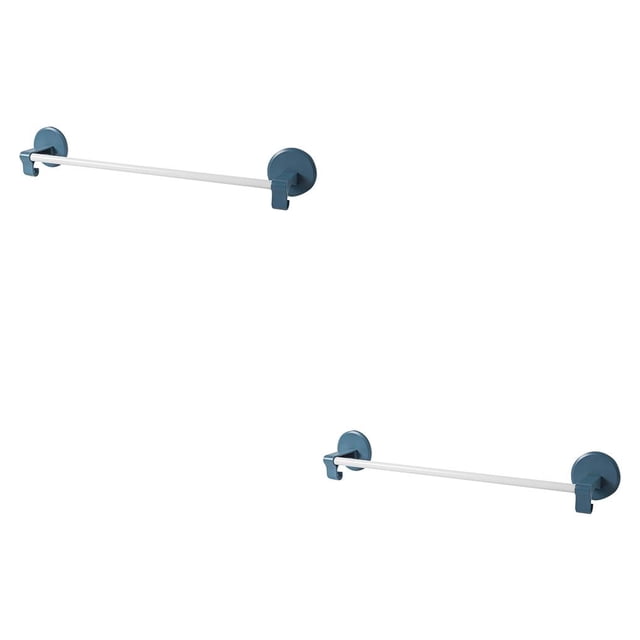 Wosthever Estante de almacenamiento para baño, estante colgante para toallas montado en la pared, soporte de plástico para inodoro, decoración Azul 2piezas