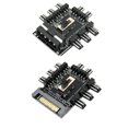 thumbnail image 2 of Computadora 8 vías Splitter Ventilador de enfriamiento Hub 4pin SATA Adaptador de toma de corriente Controlador de velocidad de 3 niveles sidaley PJ6940-02, 2 of 2