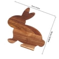 thumbnail image 2 of Bunny Shaped Wooden Cutting Board Wood Charcuterie Board Easter Serving Platter Cheese Tray for Cheese Bread Fruit Vegetables Easter Decorations Gifts B, 2 of 7