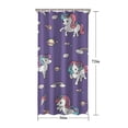 thumbnail image 5 of Purple Unicorn Dessert Pattern Shower Curtain 36"x72" ,Bathroom Decorative Shower Curtains Set with 12 Hooks,Modern Waterproof Washable Shower Curtain, 5 of 6