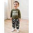 thumbnail image 6 of Loicainy Toddler Kids Boy Camouflage Outfit 12 18 24 Months 2T 3T 4T 5T 6T Letter Print Long Sleeve Sweatshirt Cargo Pants 2 Piece Clothes Set, 6 of 9
