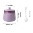 thumbnail image 3 of French Gradient Ceramic Sugar Pot With Lid, Solid Sugar Bowl With Spoon, Porcelain Spice Jar, Kitchen Decoration Storage-Purple, 3 of 9
